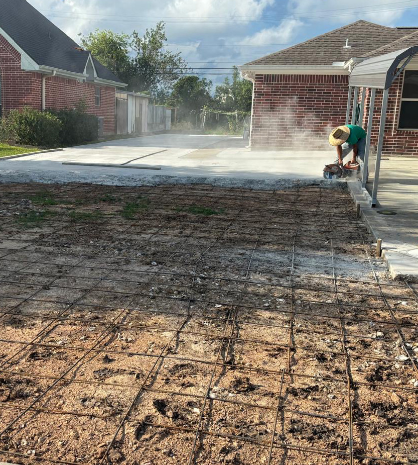 S&V Concrete And More family owned concrete contractors pouring a residential foundation in Needville TX